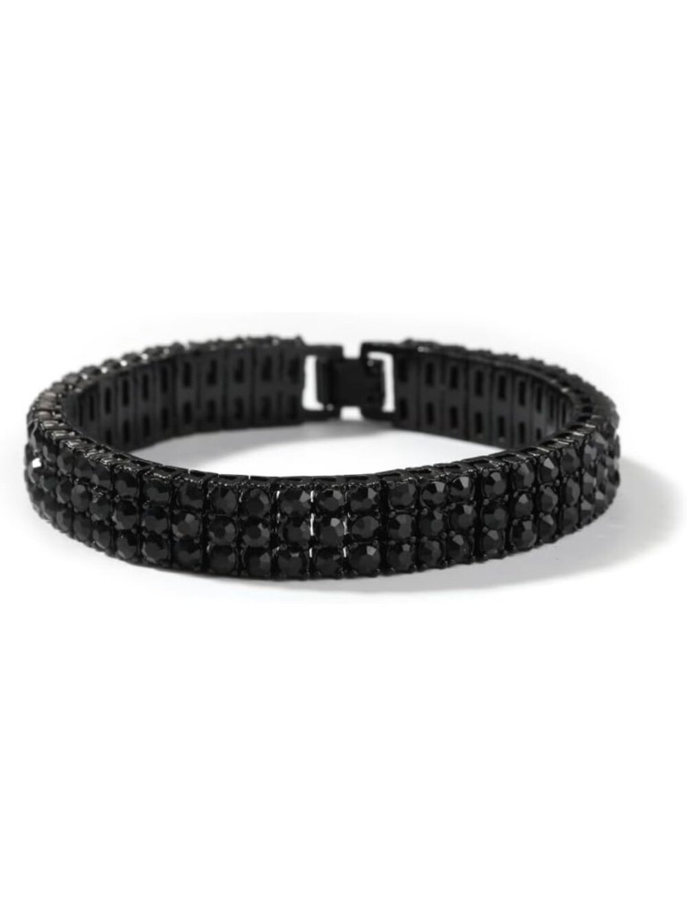 8-Inch 3-Row Iced Out Rhinestone Tennis Chain Bling Hip Hop Bracelet for All